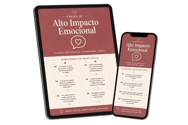 Mockup del bono: Pack de Frases Terapéuticas de Alto Impacto Emocional